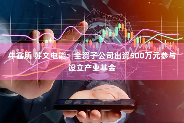 牛鑫所 苏文电能：全资子公司出资500万元参与设立产业基金