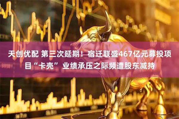 天创优配 第三次延期！宿迁联盛467亿元募投项目“卡壳” 业绩承压之际频遭股东减持