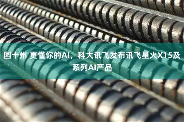园十州 更懂你的AI，科大讯飞发布讯飞星火X15及系列AI产品